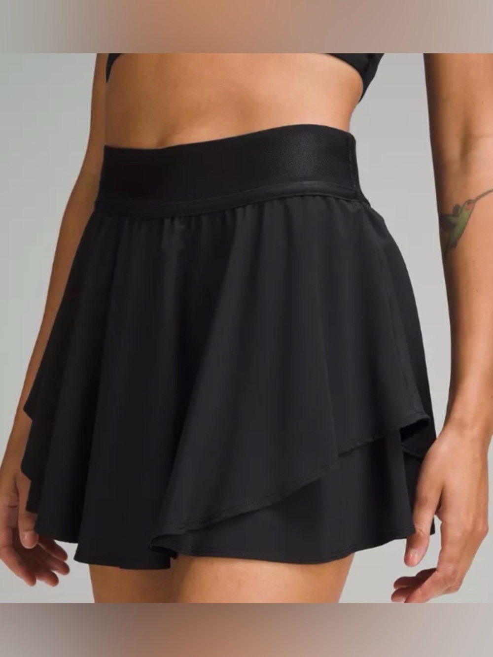 lululemon athletica Women's Black court rival high rise Skirt Sz 4